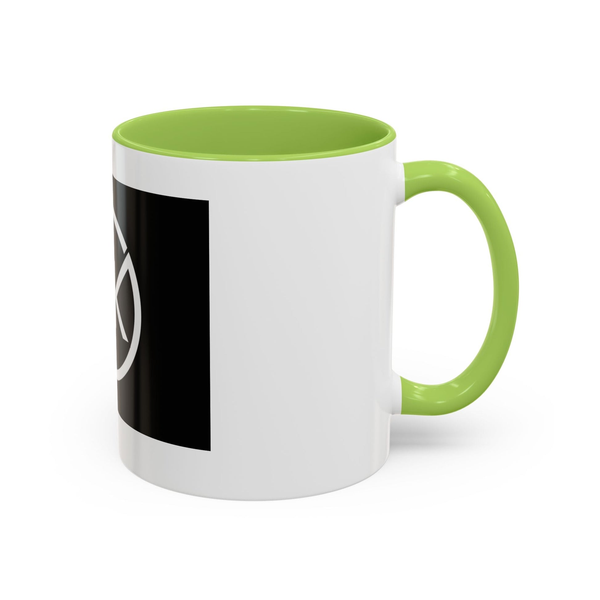 NK Monogram Accent Coffee Mug — Black Logo Ceramic Cup (11/15 oz) Printify