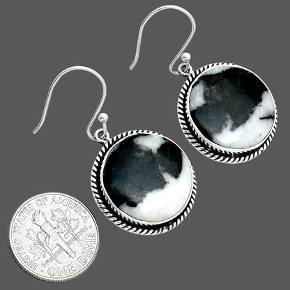 Natural Black Zebra Jasper Earrings E-1055 56-EE10416 DESIRE GEM