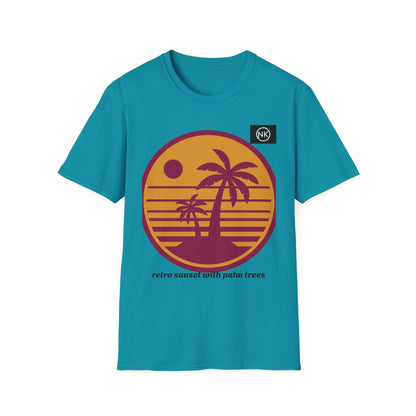 Sunset Palm T-Shirt — Retro Tropical Beach Graphic Tee Printify