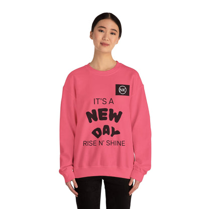 NK Logo Grid Sweatshirt — Monogram Graphic Crewneck Printify