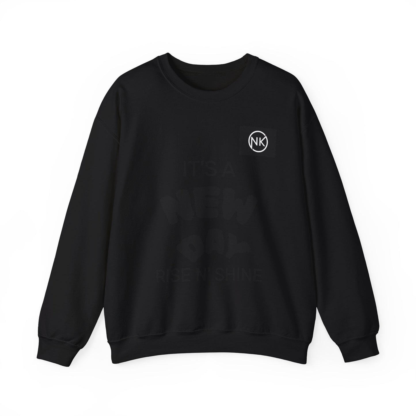 NK Logo Grid Sweatshirt — Monogram Graphic Crewneck Printify