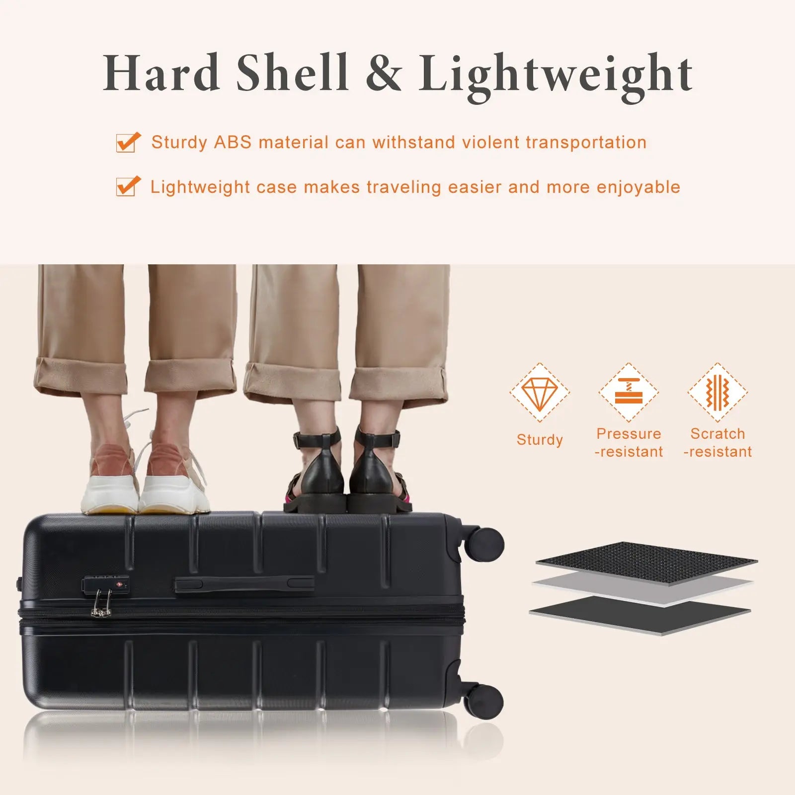 Hardshell Carry-On & Checked Luggage Set – 20, 24 & 28 Inch Spinner Suitcase with TSA Lock null