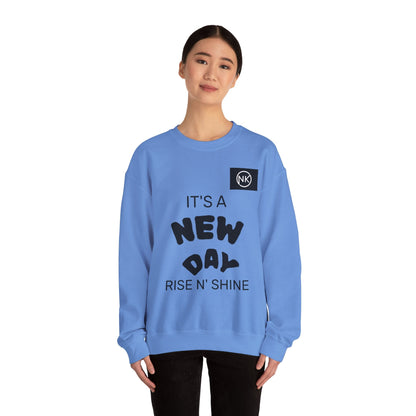 NK Logo Grid Sweatshirt — Monogram Graphic Crewneck Printify