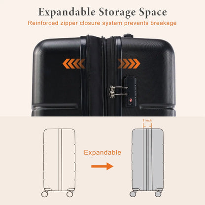 Hardshell Carry-On & Checked Luggage Set – 20, 24 & 28 Inch Spinner Suitcase with TSA Lock null