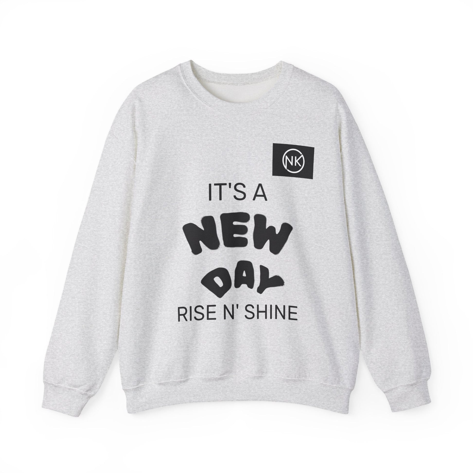 NK Logo Grid Sweatshirt — Monogram Graphic Crewneck Printify