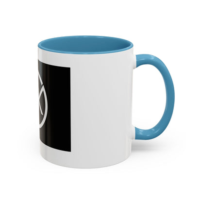 NK Monogram Accent Coffee Mug — Black Logo Ceramic Cup (11/15 oz) Printify