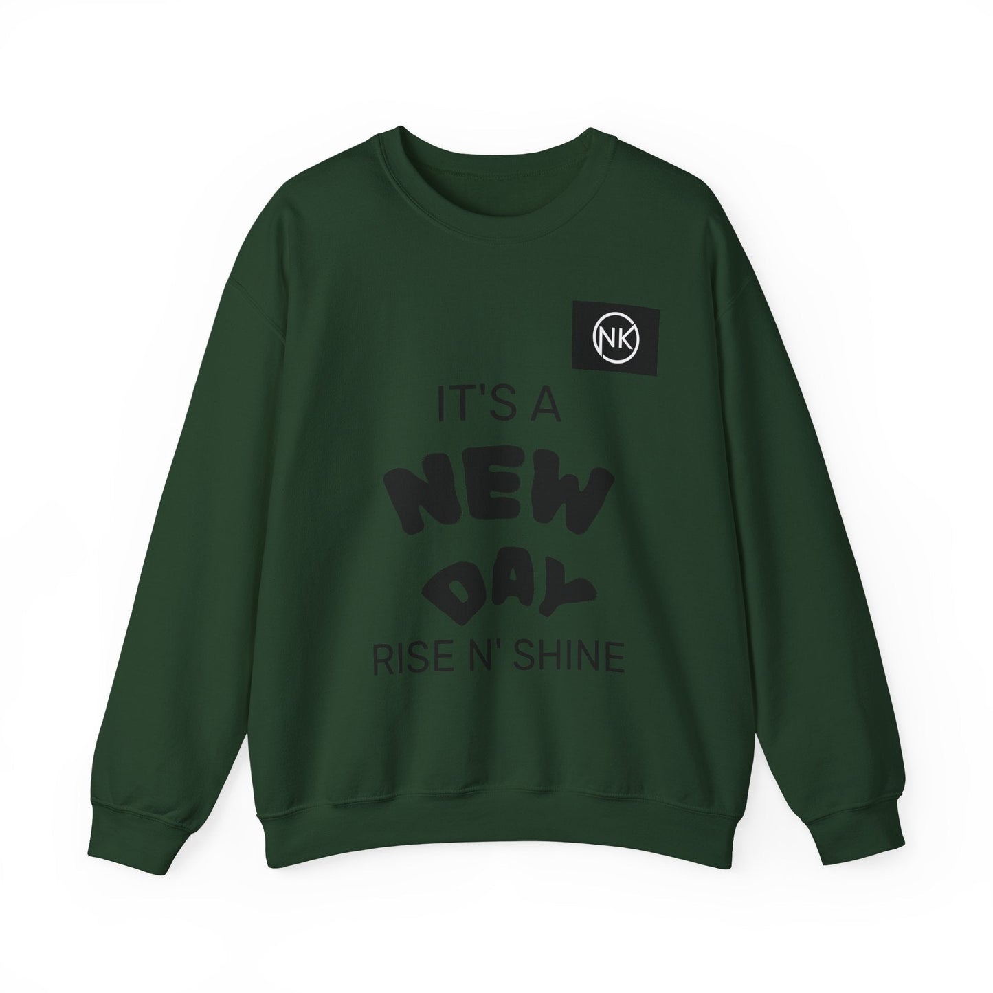 NK Logo Grid Sweatshirt — Monogram Graphic Crewneck Printify