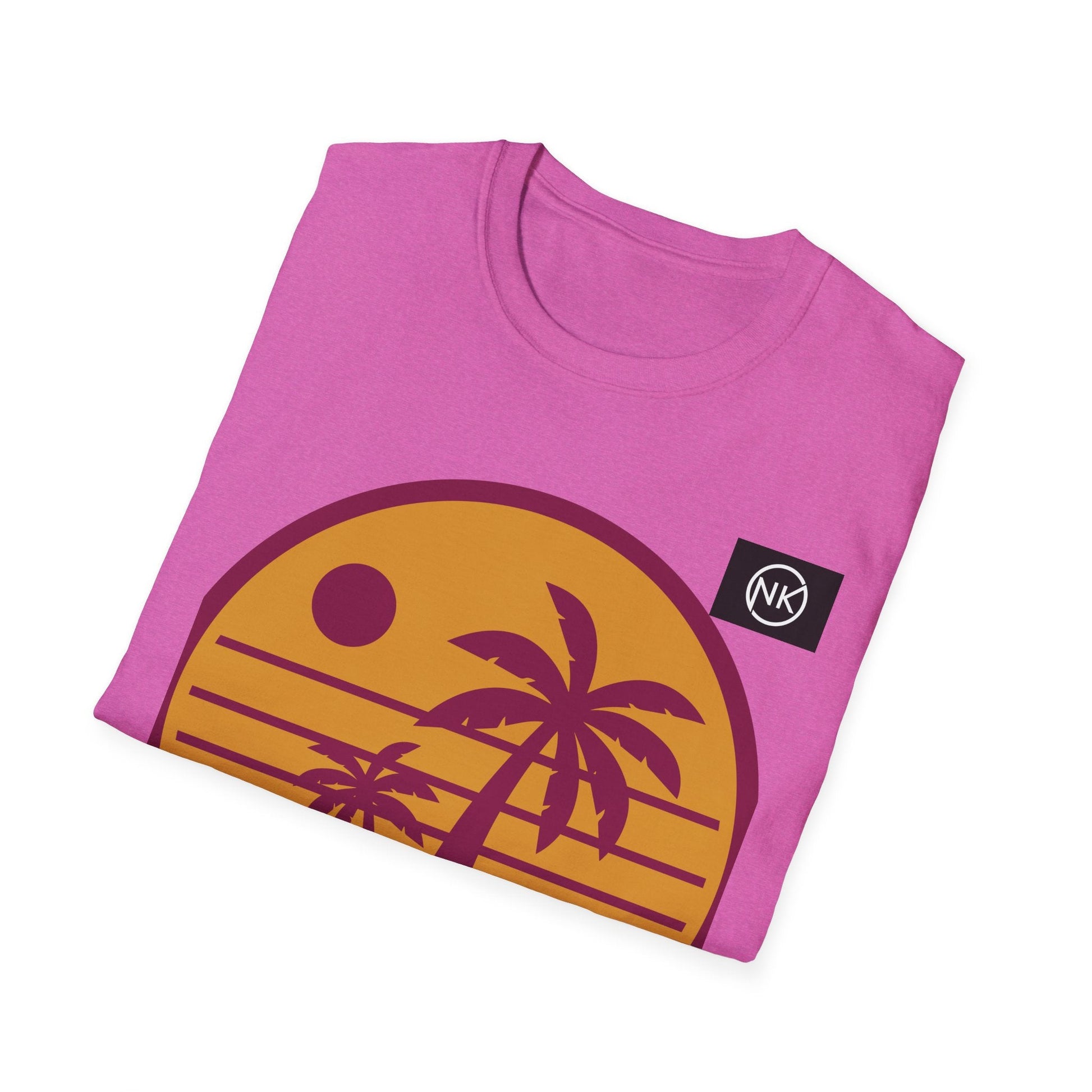 Sunset Palm T-Shirt — Retro Tropical Beach Graphic Tee Printify