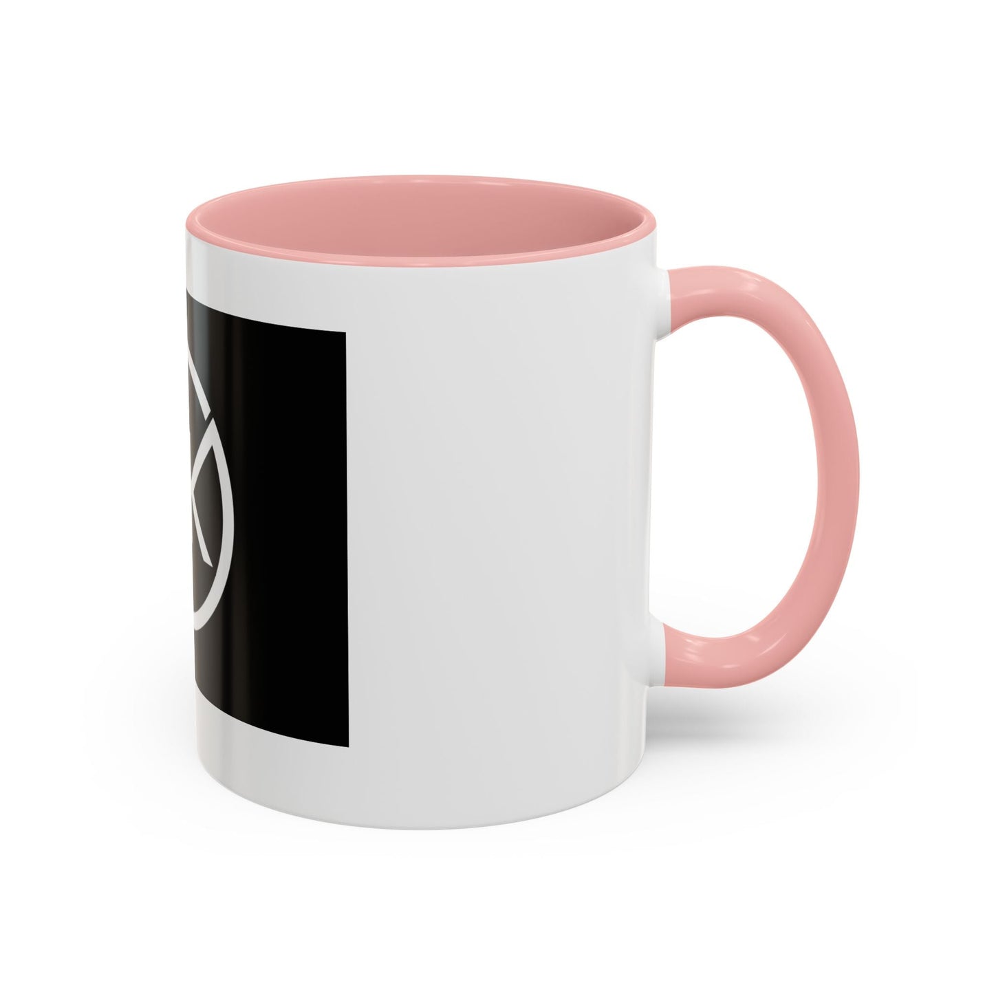 NK Monogram Accent Coffee Mug — Black Logo Ceramic Cup (11/15 oz) Printify