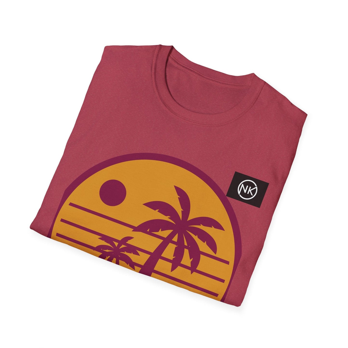 Sunset Palm T-Shirt — Retro Tropical Beach Graphic Tee Printify