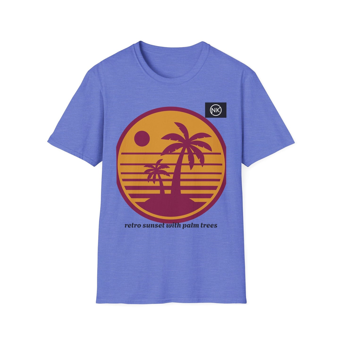 Sunset Palm T-Shirt — Retro Tropical Beach Graphic Tee Printify