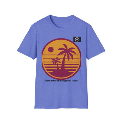 Sunset Palm T-Shirt — Retro Tropical Beach Graphic Tee Printify