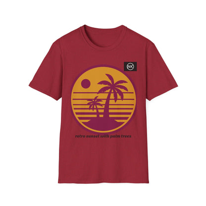 Sunset Palm T-Shirt — Retro Tropical Beach Graphic Tee Printify