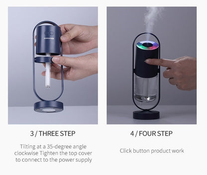 Magic Shadow USB Air Humidifier For Home With Projection Night Lights Ultrasonic Car Mist Maker Mini Office Air Purifier null