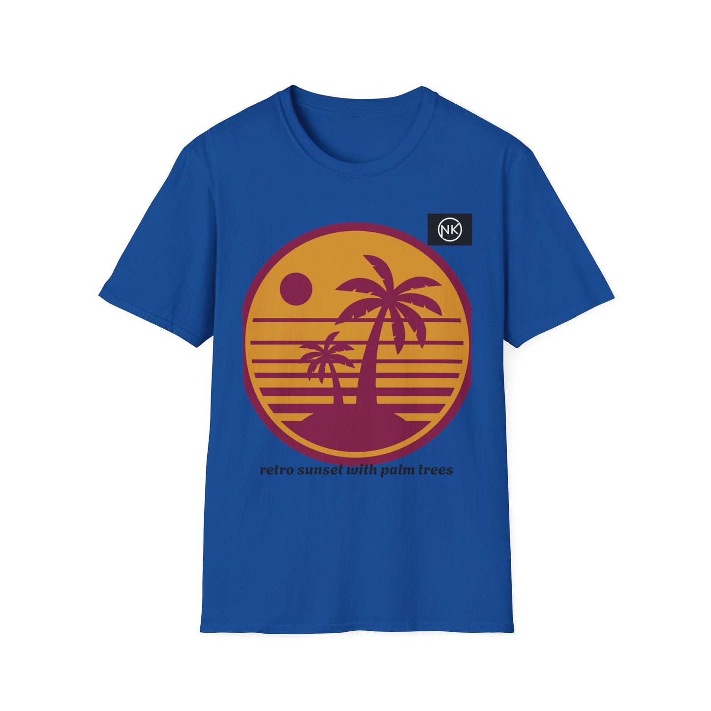 Sunset Palm T-Shirt — Retro Tropical Beach Graphic Tee Printify