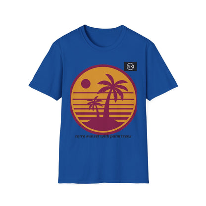 Sunset Palm T-Shirt — Retro Tropical Beach Graphic Tee Printify