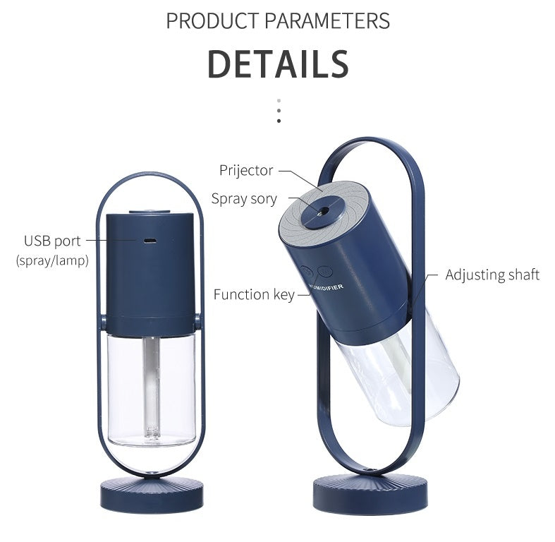 Magic Shadow USB Air Humidifier For Home With Projection Night Lights Ultrasonic Car Mist Maker Mini Office Air Purifier null
