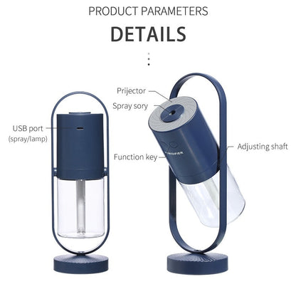 Magic Shadow USB Air Humidifier For Home With Projection Night Lights Ultrasonic Car Mist Maker Mini Office Air Purifier null