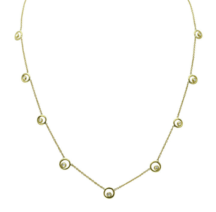 Karma Chain- 14K Gold with Ripples of Diamonds Jane A Gordon: Designs for Life