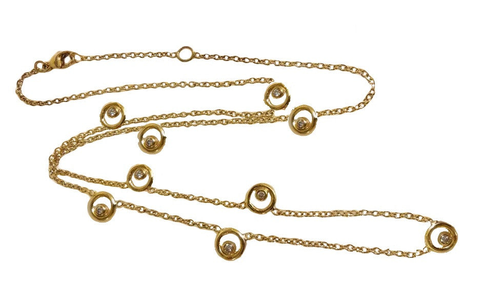 Karma Chain- 14K Gold with Ripples of Diamonds Jane A Gordon: Designs for Life