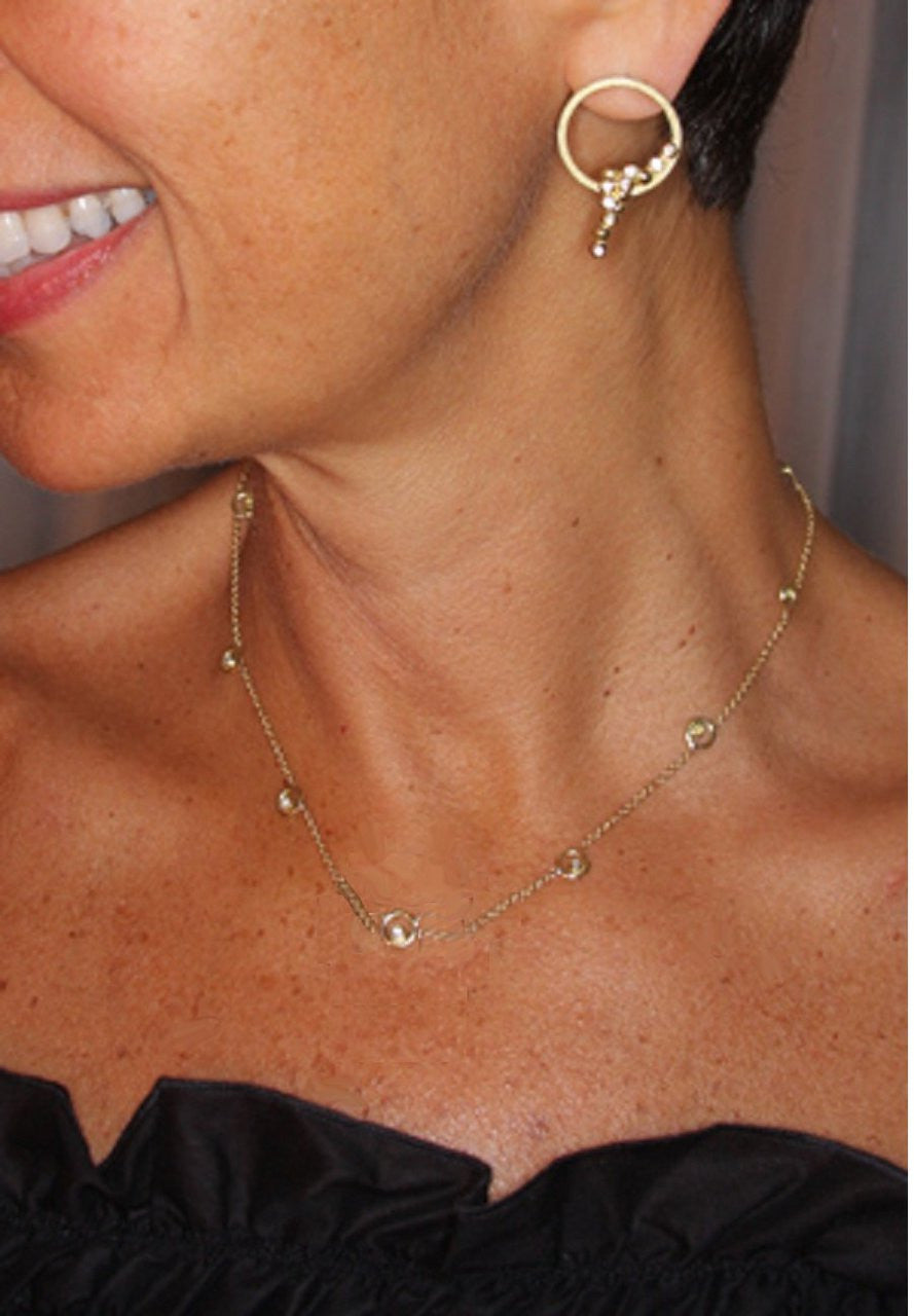 Karma Chain- 14K Gold with Ripples of Diamonds Jane A Gordon: Designs for Life