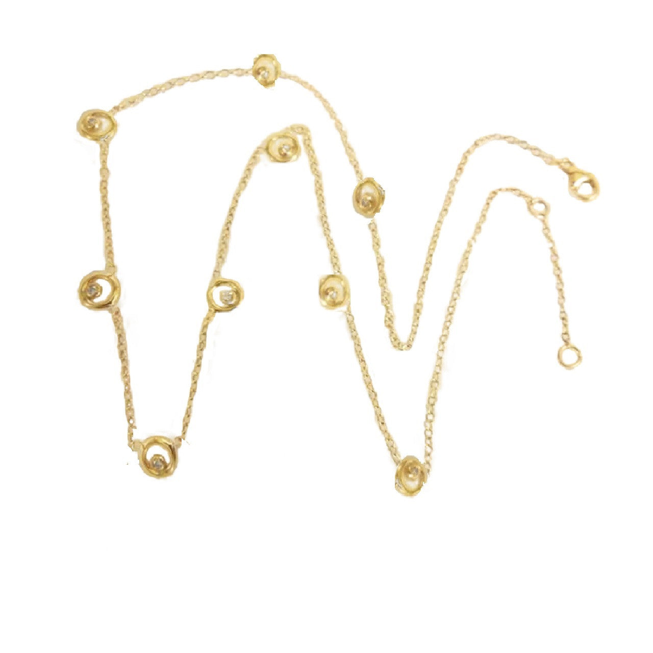 Karma Chain- 14K Gold with Ripples of Diamonds Jane A Gordon: Designs for Life