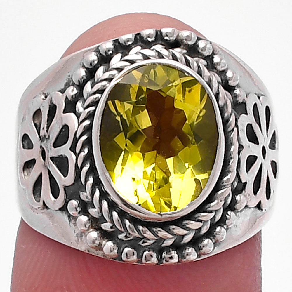 Natural Lemon Quartz Ring size-9 R-1541 SDR224628 DESIRE GEM