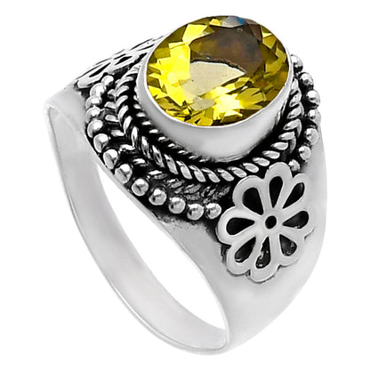 Natural Lemon Quartz Ring size-9 R-1541 SDR224628 DESIRE GEM