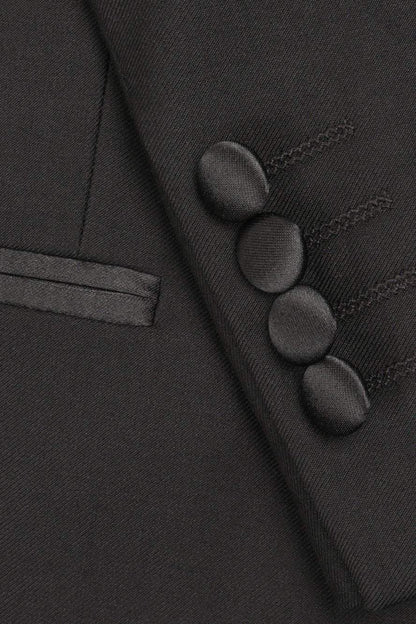 "Milan" Black Tuxedo Jacket Peak (Separates)-2
