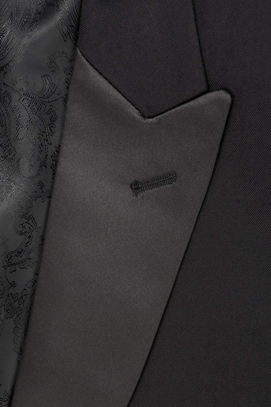 "Milan" Black Tuxedo Jacket Peak (Separates) Tux-USA