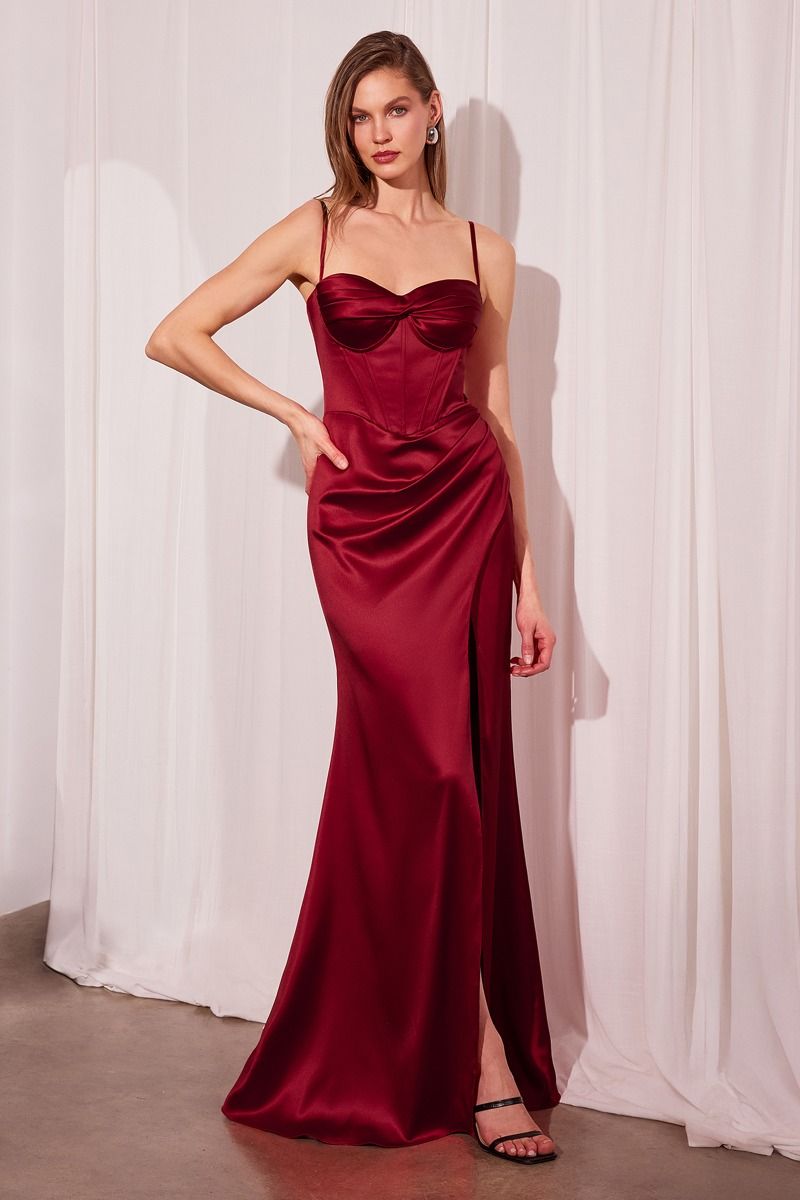 Fitted Dress With A Sweetheart Neckline And Thin Straps Tux-USA